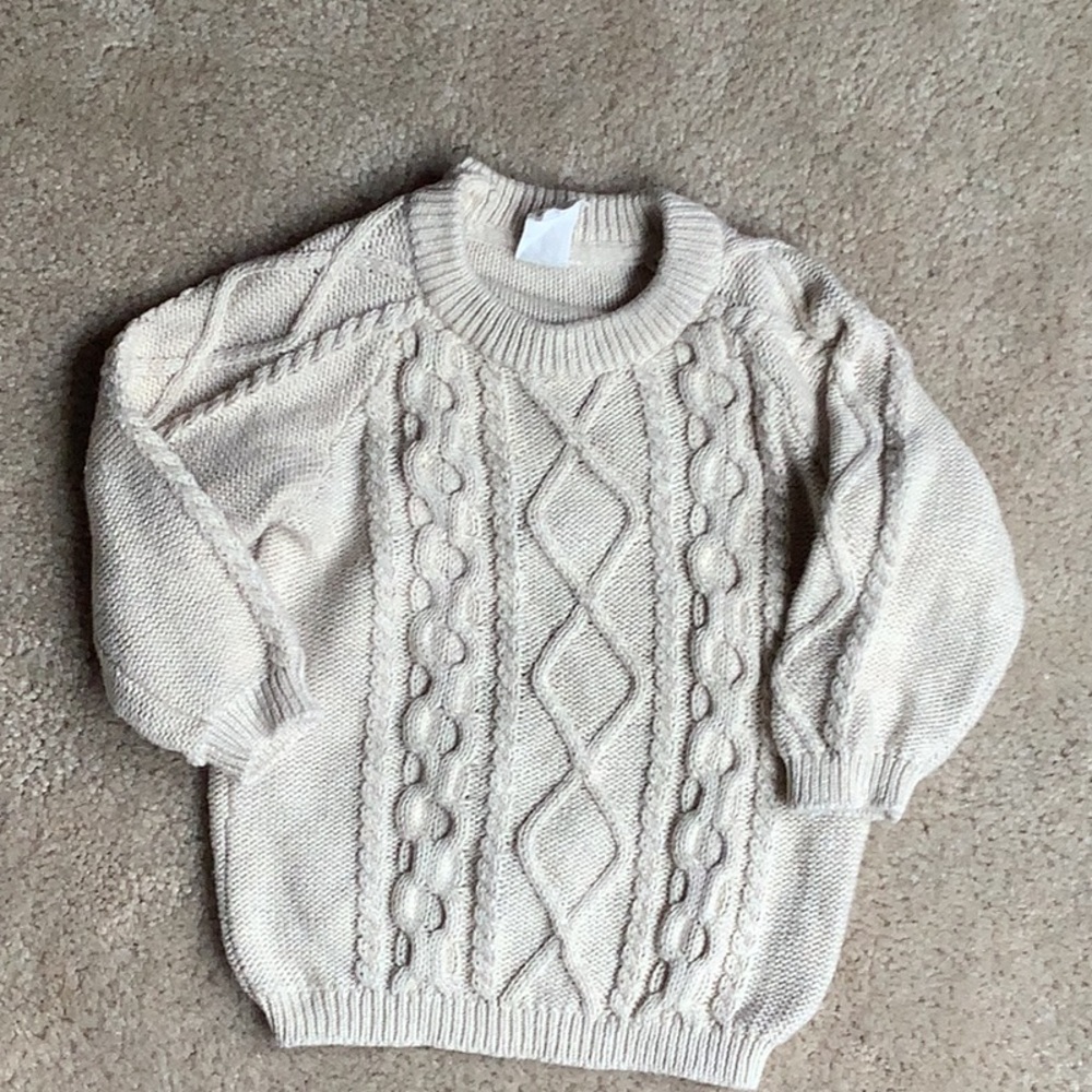 Kids H&M 90% cotton cable knit sweater 9 mos